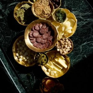 Gold Cluster Serving Bowl Tray